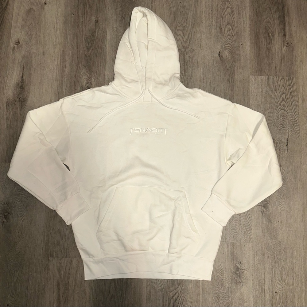 MSRP $200 TENACITI STUDIOS Designed in America White Cream Hoodie Size Small